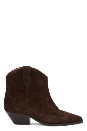 Isabel Marant Suede Calf Leather Ankle Boot - Brown