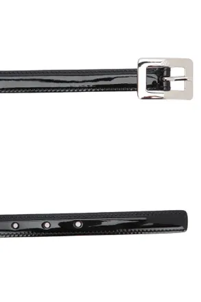 Roger Vivier Patent Leather Belt - Black