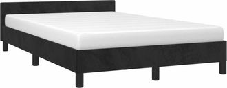 vidaXL Estructura De Cama Sin Colch&oacute;n Terciopelo Negro 120x200 Cm Vidaxl