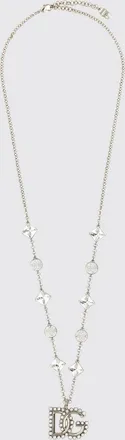 Dolce & Gabbana Collana con pendente monogram DG e cristalli