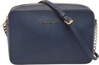 Michael Kors Tweedehands leren schoudertassen - Dames - Vintage Schoudertas - Blauw - ONE Size - Vintage