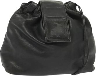 Loewe Pre-owned Bucket Bags, female, Black, Size: ONE SIZE Pre-owned Leather Bucket Bag