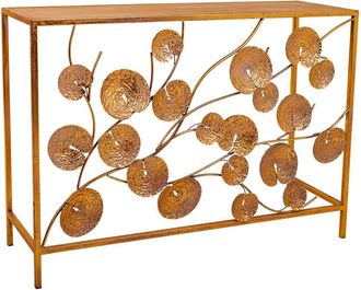 Wanderlust Deco Wanderlust Deco - Recibidor De Metal Dorado 100x35x70.5
