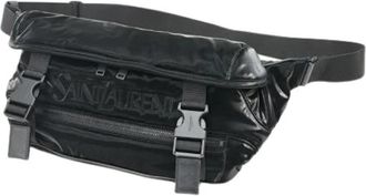 Saint Laurent Pre-owned Vintage Sling Bag - unisex - Vintage Heuptassen - Zwart - ONE Size - Nylon - Vintage