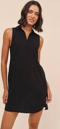 Bella Dahl Sleeveless A-Line Mini Dress In Vintage Black