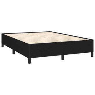 vidaXL Cama Sin Colch&oacute;n Tela Negro 140x190 Cm Vidaxl