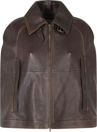 7 For All Mankind Capa de piel - Jackets - Mujer - Marr&oacute;n - S