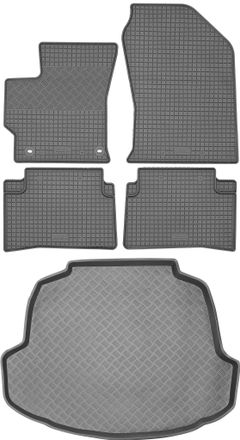 OEM Toyota Corolla Xii Sed&aacute;n A Partir De 2019 Set - Alfombrillas De Goma Para Coche + Alfombrilla Para Maletero