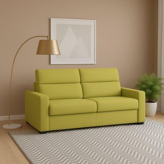 Dmora Divano Fisso 2 Posti Letino, Sfoderabile, Idrorepellente Made In Italy, Lavabile, 200x95x100h Cm Verde