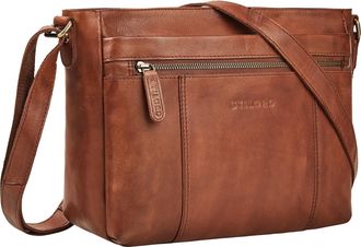 STILORD Bianca Medium Leather Bag for Women Vintage Womens Handbag Crossbody Ladies Shoulder Bag Across Body Genuine Leather Bags with Compartments and Zip Co