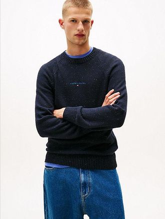 Tommy Hilfiger Linear Logo Raglan Sleeve Slim Jumper