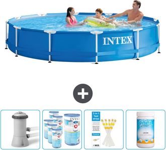 Intex Piscina Con Estructura Redonda - 366x76 Cm - 7-piezas Scb85