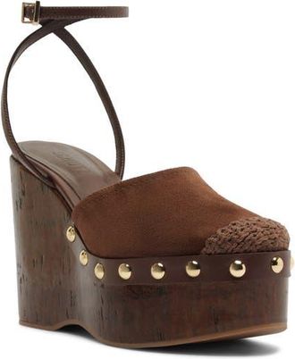 Schutz Kayana Platform Wedge Clog in Root Brown at Nordstrom, Size 6.5