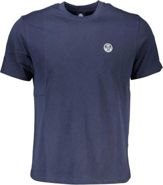 North Sails T-shirt met korte mouwen en ronde hals - Heren - T-shirts - Blauw - XL - Katoen - Tops
