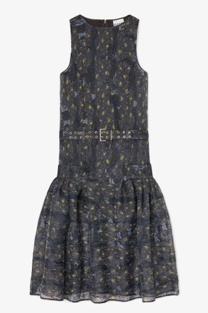 Ganni Dress in Shibori Organza - Size 10/12 Mixed