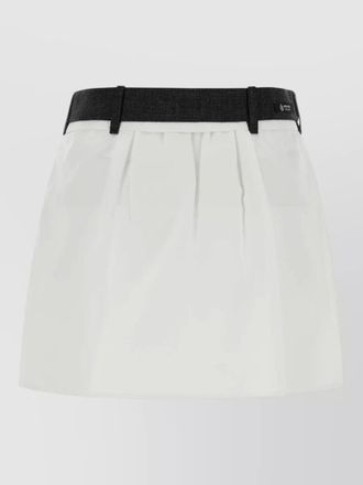Prada cotton pleated mini skirt