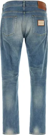 Dolce & Gabbana Mens Slim Fit Jeans Blue Cotton Elastane