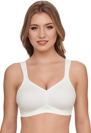Susa Minimizer-BH SUSA London, Damen, Gr. 100, Cup C, ivory, Obermaterial: 76% Polyamid, 24% Elasthan, unifarben, BHs Minimizer-BH, vorgeformte Cups, Spitz