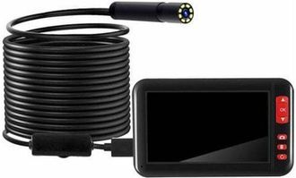 OEM C&aacute;mara De Inspecci&oacute;n Endosc&oacute;pica Industrial Con 8 Led De 8 Mm Y Pantalla De Alta Definici&oacute;n De 4,3 Pulgadas Y 1080p, Cable Flexible De 10 Metros [a+++