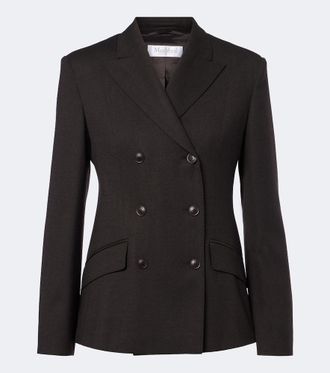Max Mara Double-breasted wool-blend blazer