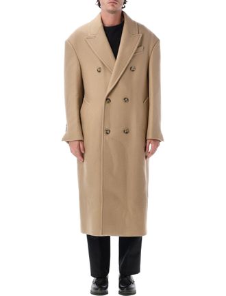 Ami Structured Oversized Double-Breasted Overcoat