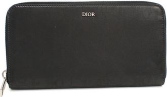 Dior Black Leather Long Wallet (Bi-Fold) (Pre-Owned)