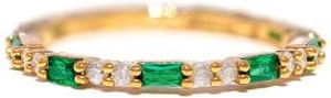Girls Crew x Harry Potter House Band Ring in Gold/Slytherin at Nordstrom, Size 5