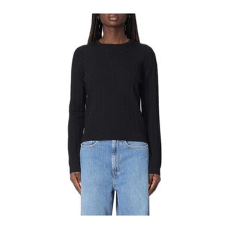 A|X Armani Exchange Maglia in Viscosa Jacquard - - Knitwear - Donna - Nero - XS