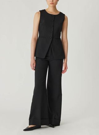 Rebecca Taylor Refined Suiting Button Front Vest