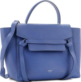 Celine Belt Bag Textured Leather Medium satchel - Blauw