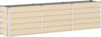 vidaXL Jardinera Marfil 290 X 50 X 75 Cm Acero Galvanizado Vidaxl