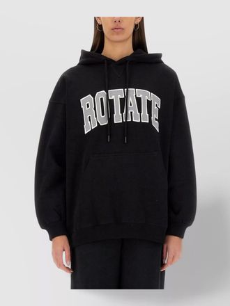 Rotate oversized hooded cotton sweatshirt