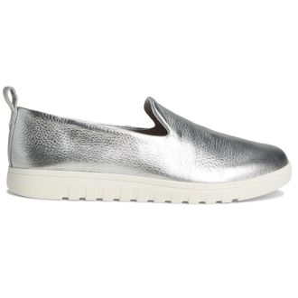 Vionic Uptown Willa Leather Womens Slip On Shoes - Silver - Size:UK 6