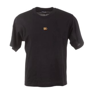 Dolce & Gabbana T-Shirts, male, Black, Size: XS Short Sleeve T-shirt