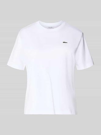 Lacoste Sport Relaxed Fit T-Shirt aus reiner Baumwolle in Weiss, Gr&ouml;&szlig;e 36