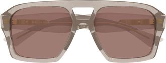 Bottega Veneta Klassieke Aviator Zonnebril - unisex - Zonnebrillen - Bruin - 56 MM - Accessoires