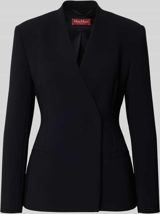 Max Mara Taillierter Blazer mit extra G&uuml;rtel Modell QUINOA in Black, Gr&ouml;&szlig;e 34