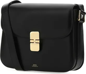 A.P.C. Womens Grace Crossbody Bag Black Vache