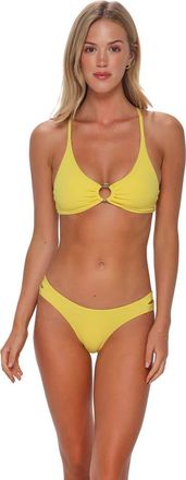 Sunsets Carrie Crossback Bikini Swimsuit Top in Pineapple Crepe at Nordstrom, Size Xx-Large