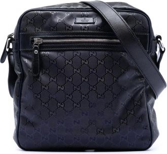 Gucci Pre-owned Cross Body Bags, female, Blue, Size: ONE SIZE Pre-owned Messenger Bag