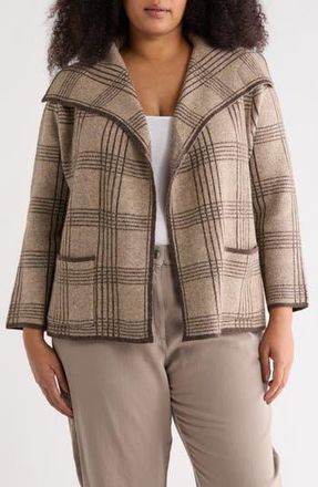Max Studio Cropped Coat in Mocha/Sepia at Nordstrom Rack, Size 1 X
