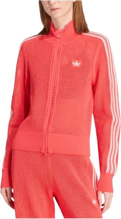 adidas Fitness, Dames, Rood, XS, Polyester, Gebreide Haak Firebird Track Top