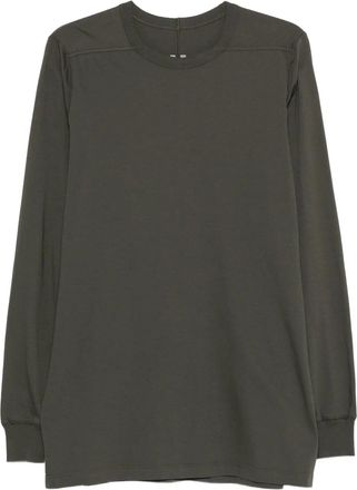 Rick Owens T-shirt girocollo a maniche lunghe - Verde