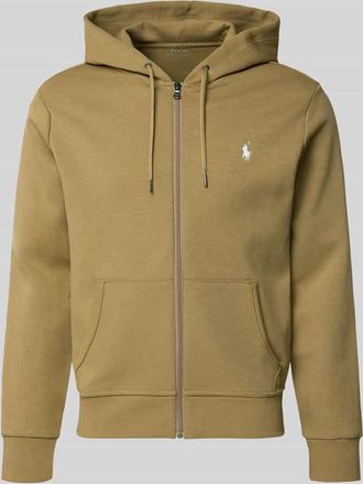 Polo Ralph Lauren Regular Fit Sweatjacke aus Baumwoll-Mix in Hellbraun, Gr&ouml;&szlig;e XXL