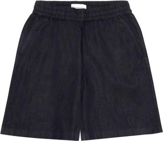 Knowledge Cotton Apparel Posey Wide Mid-Rise Shorts f&uuml;r Damen | schwarz