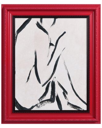 Empire Art Direct Abstract Silhouette Hand-Painted Embellished Canvas Wall Art With Baroque Frame