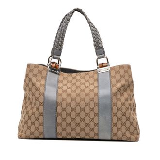 Gucci Pre-owned Womens Canvas Tote Gg Monogram - Tan Textile - One Size
