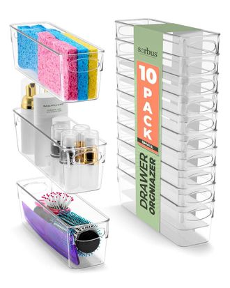 Sorbus Set Of 10 Small Plastic Containers