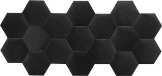 Pascal Morabito Cabecero terciopelo gris antracita 180 x 200 cm