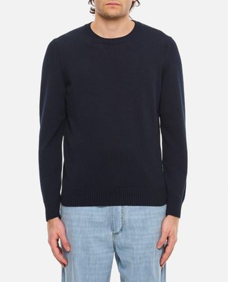 Drumohr Navy Blue Solid Sweater